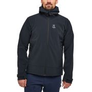 Haglöfs Chilly Softshell Hood – Geacă softshell de iarnă cu glugă - Negru True Black