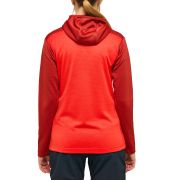 Haglöfs ROC Flash Mid Hood W – Hanorac tehnic de cățărare - Roșu Corrosion/Poppy red