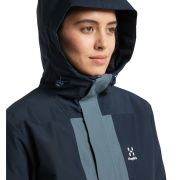 Haglöfs Salix PROOF Mimic Parka W – Parka izolată impermeabilă - Albastru închis/albastru Tarn Blue/Steel Blue