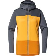 Haglöfs ROC Flash Mid Hood W – Hanorac tehnic de cățărare - Gri închis/galben
