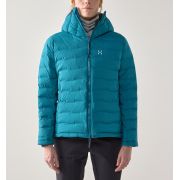 Haglöfs Spitz Down Hood W – Geacă din puf elastică cu glugă - Albastru Deep Teal