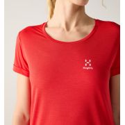 Haglöfs Ridge Hike Tee W – Tricou tehnic de drumeție - Roșu Bright Red