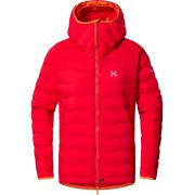 Haglöfs Spitz Down Hood W – Geacă din puf elastică cu glugă - Roșu Bright Red
