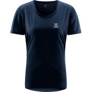 Haglöfs Ridge Hike Tee W – Tricou tehnic de drumeție - Albastru închis Tarn Blue Solid