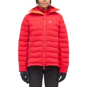 Haglöfs Spitz Down Hood W – Geacă din puf elastică cu glugă - Roșu Bright Red