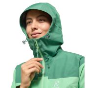Haglöfs ROC Flash GTX Jacket W – Geacă GORE-TEX pentru munte - Verde Mint Stone/Dk Jelly Green