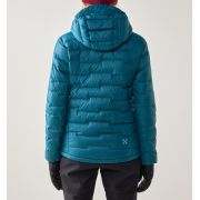 Haglöfs ROC Flash Down Hood W – Geacă tehnică din puf cu glugă - Albastru Deep Teal