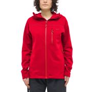 Haglöfs Rosson Mid Hood W – Hanorac strat intermediar - Roșu Bright Red