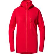 Haglöfs Rosson Mid Hood W – Hanorac strat intermediar - Roșu Bright Red