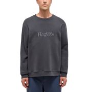 Haglöfs Crewneck – Bluză din bumbac organic - Negru True Black