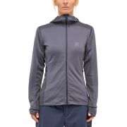 Haglöfs L.I.M Mid Multi Hood W – Hanorac strat intermediar - Gri închis Magnetite