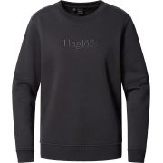 Haglöfs Crewneck W – Bluză din bumbac organic - Negru True Black