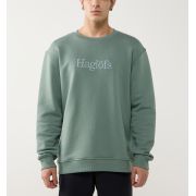 Haglöfs Crewneck – Bluză din bumbac organic - Verde Chlorophyll Green