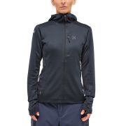 Haglöfs L.I.M Mid Fast II Hood W – Hanorac strat intermediar pentru activități rapide - Negru True Black