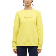 Haglöfs Crewneck W – Bluză din bumbac organic - Galben Pale Yellow