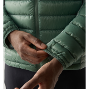 Haglöfs L.I.M Down II Hood – Geacă din puf ultraușoară cu glugă - Verde Chlorophyll Green/Dew Green