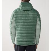Haglöfs L.I.M Down II Hood – Geacă din puf ultraușoară cu glugă - Verde Chlorophyll Green/Dew Green