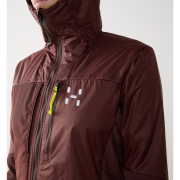 Haglöfs Nallo Touring Hybrid Mid W – Geacă strat intermediar hibridă pentru tură de schi - Maro Maroon Trail