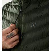 Haglöfs Särna Mimic II Hood – Geacă izolată Mimic Gold cu glugă - Verde închis Seaweed Green