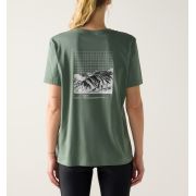 Haglöfs Outsiders Graphic Tee W – Tricou cu imprimeu - Verde Chlorophyll Green
