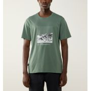 Haglöfs Outsiders Graphic Tee – Tricou cu imprimeu - Verde Chlorophyll Green