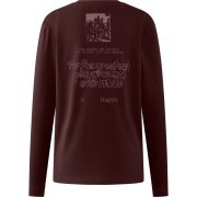 Haglöfs LS Tee W – Bluză din bumbac organic - Maro Maroon Trail