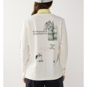 Haglöfs LS Tee W – Bluză din bumbac organic - Alb Soft White 3