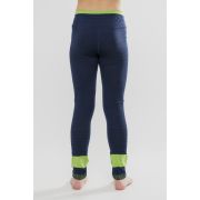 Craft Fuseknit Comfort Pants Junior – Pantaloni strat de bază pentru copii - Albastru închis cu verde