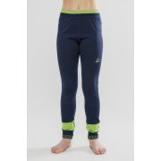 Craft Fuseknit Comfort Pants Junior – Pantaloni strat de bază pentru copii - Albastru închis cu verde
