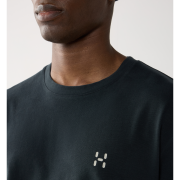 Haglöfs LS Tee – Bluză din bumbac organic - Negru True Black 1