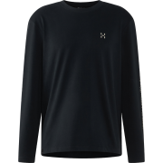Haglöfs LS Tee – Bluză din bumbac organic - Negru True Black 1