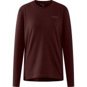 Haglöfs LS Tee W – Bluză din bumbac organic - Maro Maroon Trail
