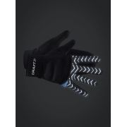 Craft ADV Lumen Hybrid Glove – Mănuși de alergare hibride reflectorizante - Negru
