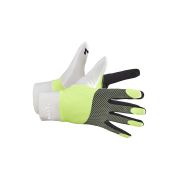 Craft ADV Lumen Fleece Glove – Mănuși de alergare fleece reflectorizante - Alb