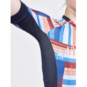 Craft ADV Endur Graphic Jersey W – Tricou de ciclism cu imprimeu - Albastru închis cu model