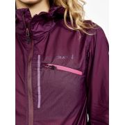 Craft ADV Offroad Wind Jacket W – Geacă de vânt de ciclism cu glugă - Mov cu galben