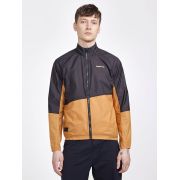 Craft ADV Offroad Wind Jacket – Geacă de vânt de ciclism cu glugă - Gri închis cu portocaliu