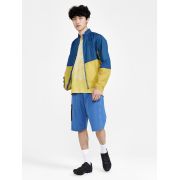 Craft ADV Offroad Wind Jacket – Geacă de vânt de ciclism cu glugă - Albastru cu galben