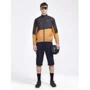 Craft ADV Offroad Wind Jacket – Geacă de vânt de ciclism cu glugă - Gri închis cu portocaliu