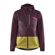 Craft ADV Offroad Wind Jacket W – Geacă de vânt de ciclism cu glugă - Mov cu galben