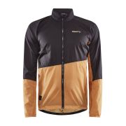 Craft ADV Offroad Wind Jacket – Geacă de vânt de ciclism cu glugă - Gri închis cu portocaliu