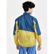 Craft ADV Offroad Wind Jacket – Geacă de vânt de ciclism cu glugă - Albastru cu galben