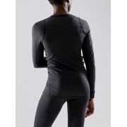 Craft Core Wool Merino LS Tee W – Bluză strat de bază cu lână merinos - Negru