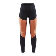 Craft ADV Subz Tights 2 W – Colanți izolați de alergare pentru iarnă - Negru cu portocaliu