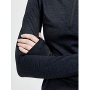 Craft Core Dry Active Comfort HZ W – Bluză strat de bază cu fermoar scurt - Negru