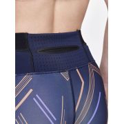 Craft PRO Hit Blocked Tights W – Colanți de antrenament - Albastru închis cu model