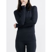 Craft Core Dry Active Comfort HZ W – Bluză strat de bază cu fermoar scurt - Negru