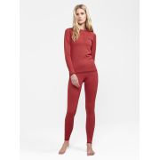 Craft ADV Warm Intensity LS W – Bluză strat de bază caldă - Roșu (421447)