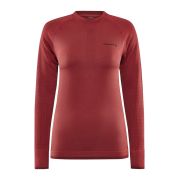 Craft ADV Warm Intensity LS W – Bluză strat de bază caldă - Roșu (421447)