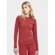 Craft ADV Warm Intensity LS W – Bluză strat de bază caldă - Roșu (421447)